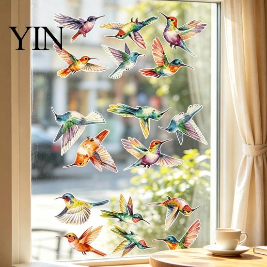 Kollisionsschutz Vogel Aufkleber 3 Stück Statische Fensteraufkleber, Schutzaufkleber, Abnehmbare PVC Kollisionsschutz Vogelfreundliche Aufkleber für Glas