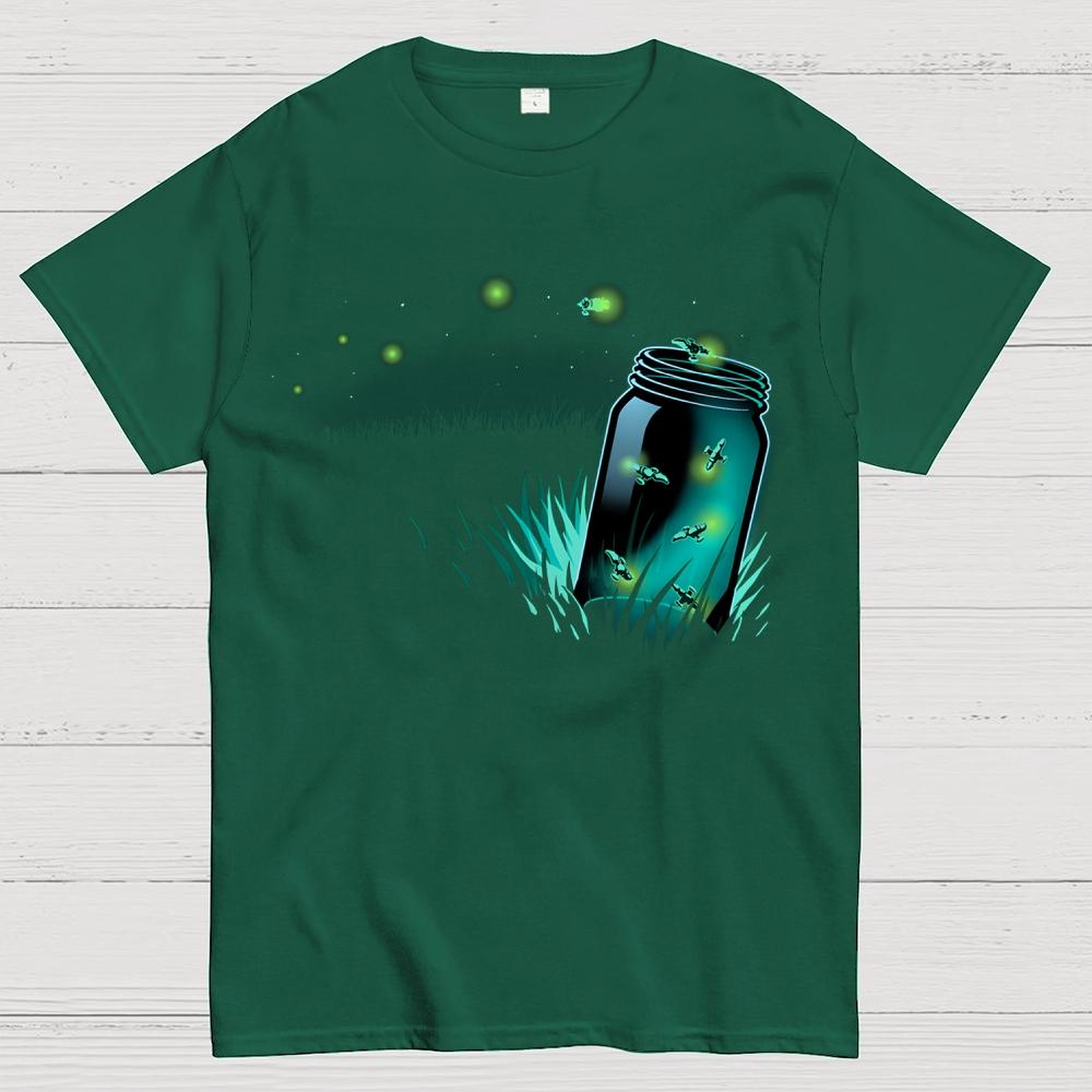 Lightning Bugs Unisex 100% Cotton Summer Casual Cool Loose T-Shirt