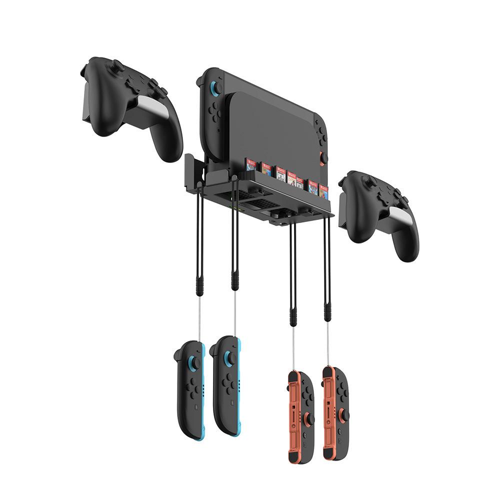 DOBE TNS-31113 Wall Mount Bracket for Nintendo Switch 2/Switch/OLED Game Controller Hanger with Game Card Storage