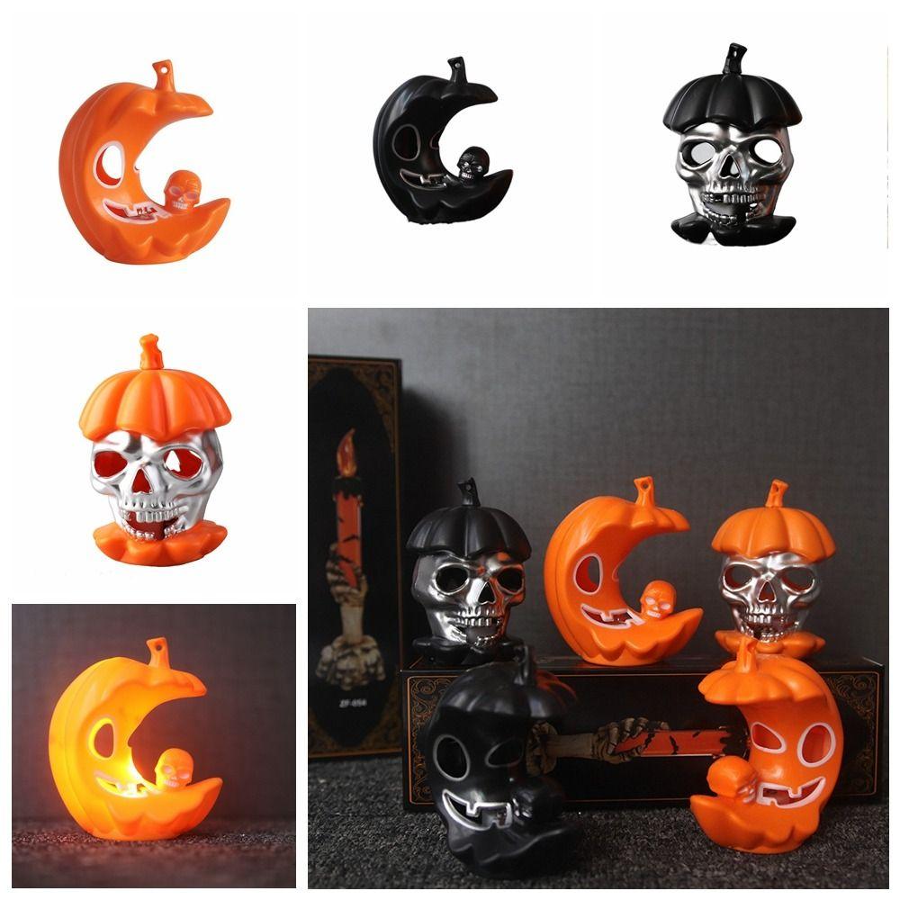 

Moon Pumpkin Skull Lamp Pumpkin Skull LED Pumpkin Lantern Halloween Candle Light Decorative Props