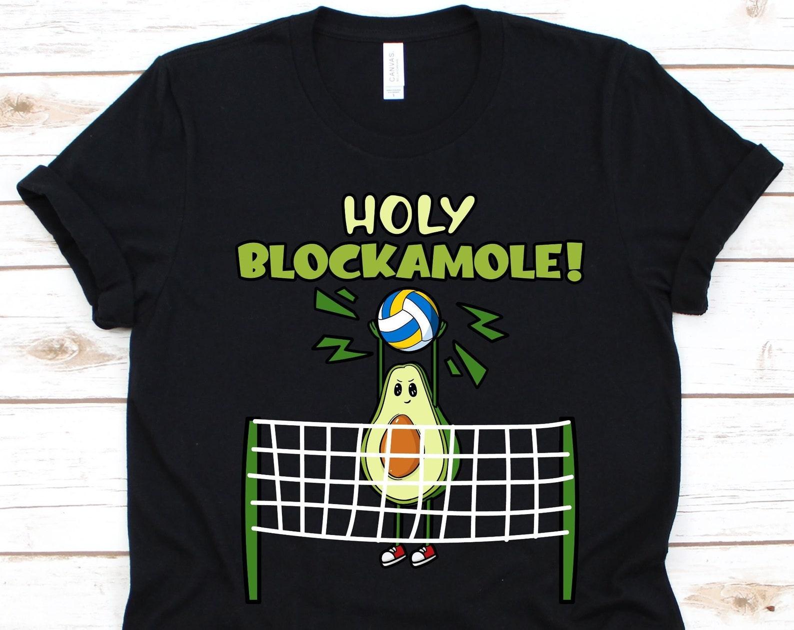 Holy Blockamole Shirt, Cute Avocado Design, Avocado Eater Gift, Guacamole Shirt, Mexican Food, Guac Lovers, Volleyball, Volleyball Lovers 4XL