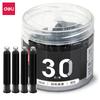 Deli 3.4mm Black/Erasable Blue/Dark Blue Ink Disposable Fountain Pen Ink Cartridge School Office Supplies Pen Refill Stationery