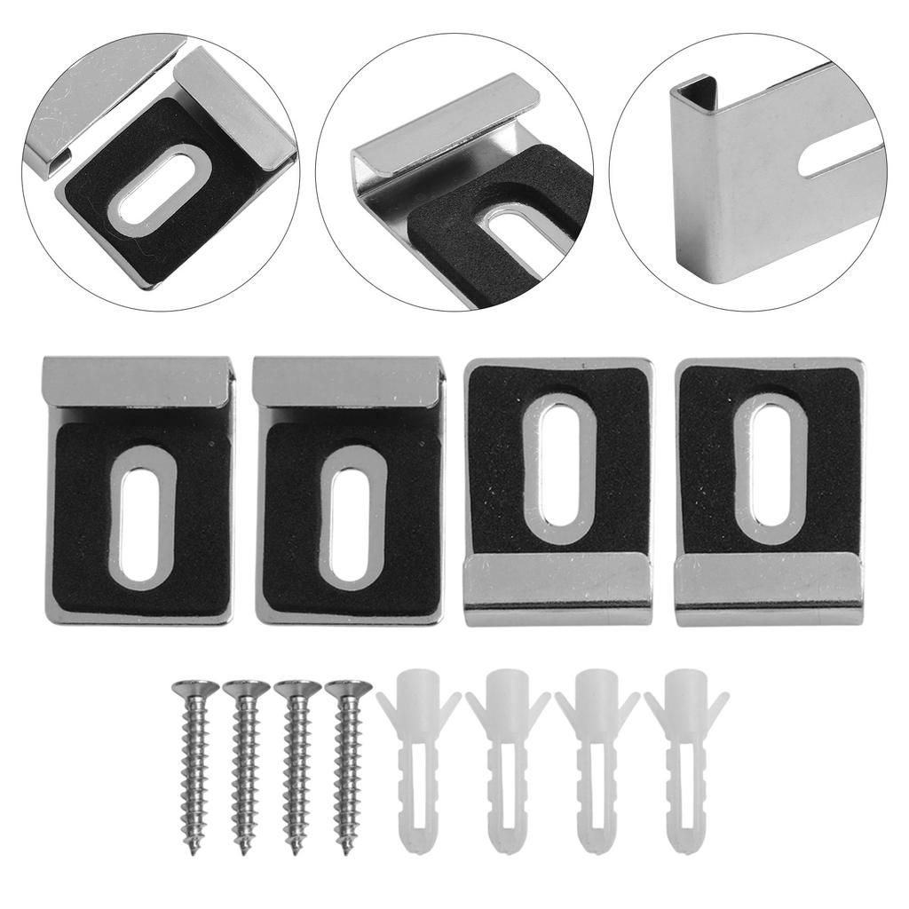 Snadno instalovatelné držáky zrcadel Věšáky na rámečky Klipy pro nástěnnou montáž držáků zrcadel Bezpečné upevnění Nerezová ocel Heavy Duty