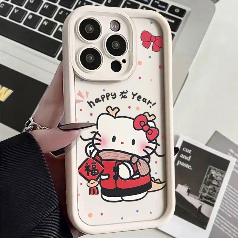 New for Apple 15ProMax mobile phone case 14 Hello Kitty 13 ladder 12/11 niche XS/XSMAX