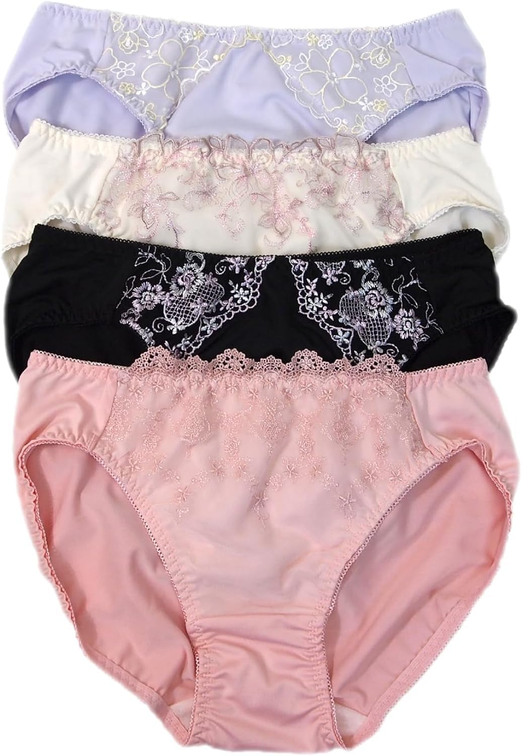 

VISE Stretch Panty Floral Plus Size 3L Women s Set, 4-Piece Set, Embroidery, Lace, Size, (WS0012-3L, 4-Piece Set)