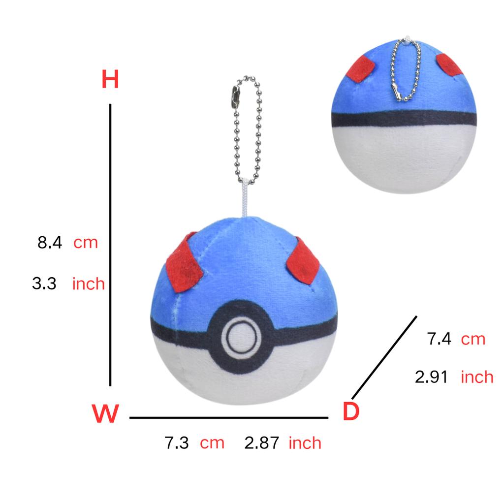 Pokemon Plush Keychain Pendant Poké Ball Gengar Charmander Psyduck Mew Jigglypuff Cartoon Kawaii sale Figure Toy Decor