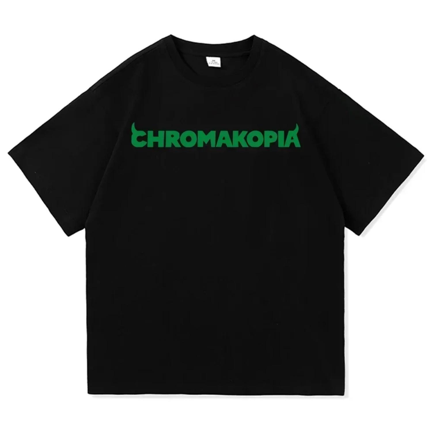 

Men Women Tyler The Creator Chromakopia T Shirt Aesthetic Letter Print T-Shirt High Quality Round Neck Tees Shirts S чёрный