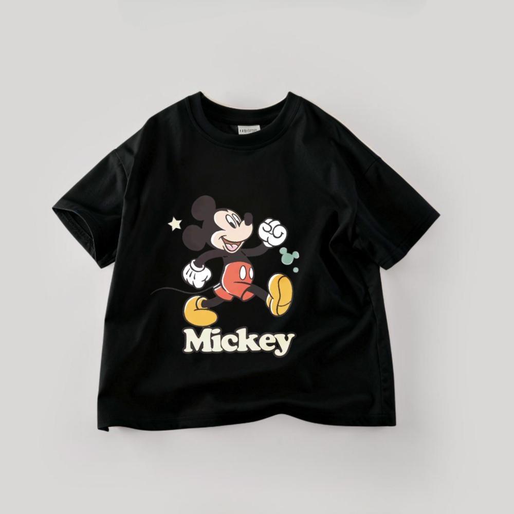 Boutique Children's Tshirts Summer Cartoon Mickey Short Sleeve Tees Tops  Casual Kids Boys Clothes Cartoon T-shirt