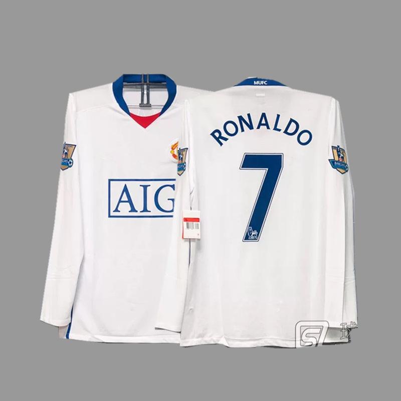 Vintage Futbol Forması Uzun Kollu Klasik Milli Takım Gömleği Beckham Zidane C Ronaldo Retro Futbol Üstü