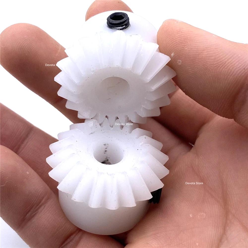 1.5M 20/25 Teeth POM Plastic Nylon Straight Bevel Gear 8/10mm Right Angle Transmission