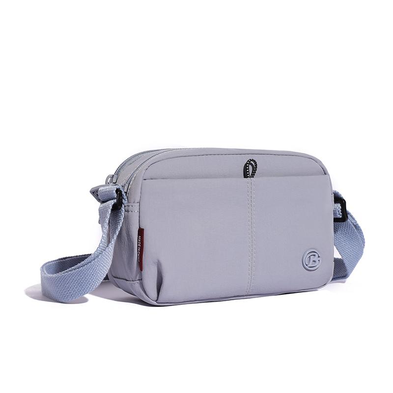 Compact Nylon Crossbody Bag with Zipper Closure Casual Small Shoulder Purse for Daily Travel