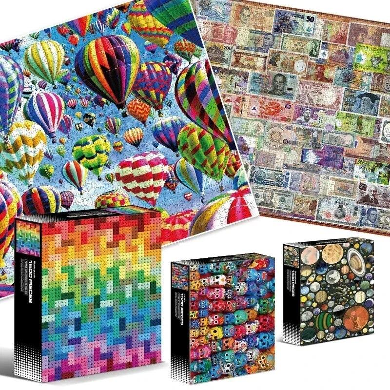 

80*60 см для взрослых, 1500 шт., бумажные головоломки, картины, игрушки для снижения стресса, развлекательная игрушка высокой сложности, рождественские подарки