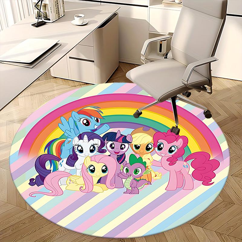 My Little Pony Chair Mat Round Carpet - Rainbow Decor for Home Office Living Room Bedroom Gift0244b
