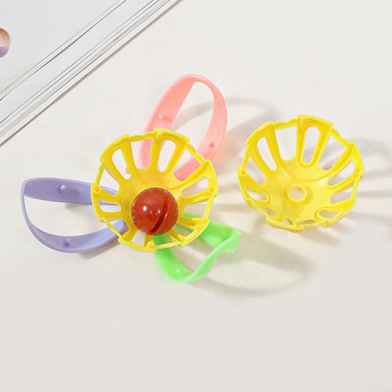 Yousheng 4Pcs Cat Bell Ball Toys Colorful Jingle Balls Cat Interactive Play Toy Hollow Ball with Bell Toy for Indoor Kittens Pounce Chasing Solo