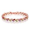 Elegant Leaf Bracelet with Diamond Accents - Zircon Women's Jewelry, European & American Fashion Style