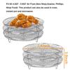 3-lagiges Dörrregal für Luftfritteusen, stapelbar, platzsparend, aus 304-Edelstahl für Schnellkochtöpfe