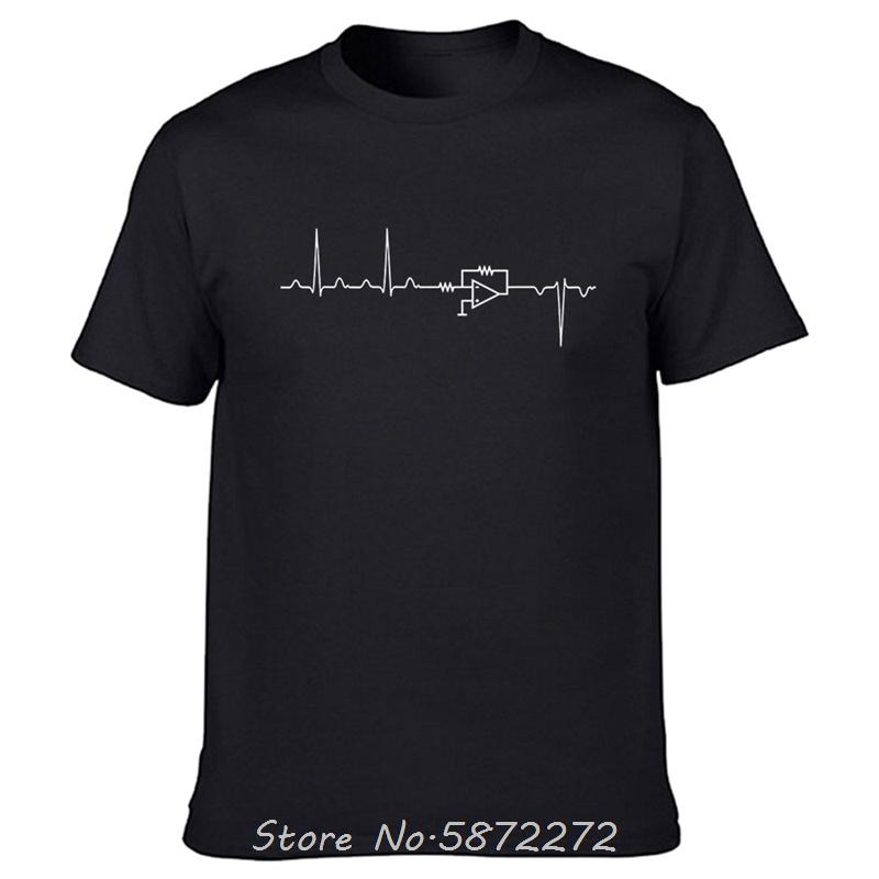 

Electrical Engineering Heartbeat Funny Oversized Unisex Tshirt Cotton Fitness Tshirt Graphic Tees Tops Men Clothing Streetwear 4XL