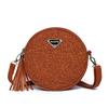 Crossbody Bag for Women Korean Style Fashion Trend Versatile Embossed Mini Round Bag Zipper Shoulder Bag