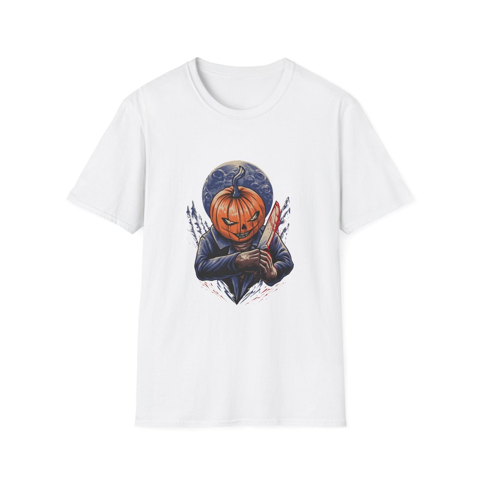 Spooky Pumpkin Halloween T-Shirt, Unisex Tee, Fall Fashion, Halloween S