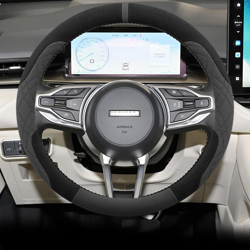 Suede Car Steering Wheel Cover For Haval H6 2011 2012 2013 2014 2015-2026 Ultra Thin Anti-slip Sweat Proof Auto Accessories