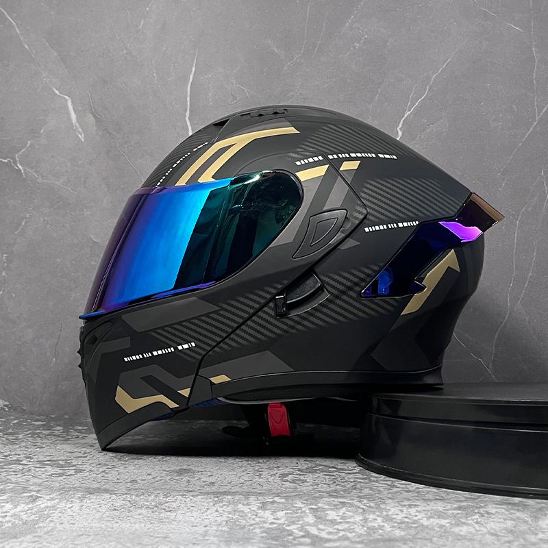 Motorcycle Helmets Double Visors Modular Flip Up Helmet DOT Approved Full Face Casque Moto Racing Motocross Helmet DOT