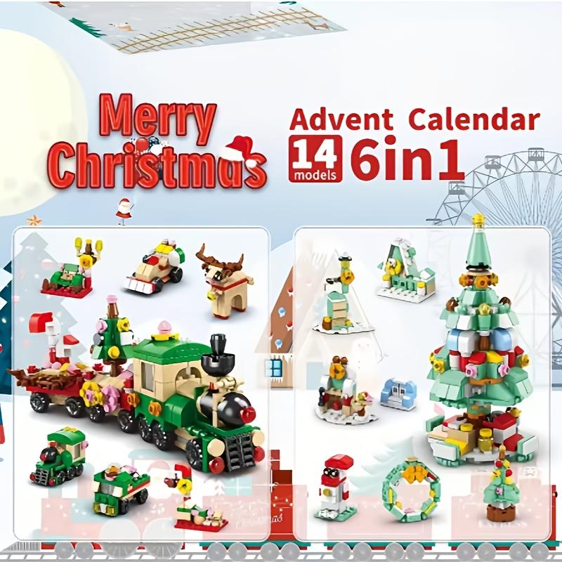 Christmas Theme Christmas Tree Train Building Blocks 544pcs, 6in1 Set, Kids Science Toy, Family Gathering, Birthday Gift