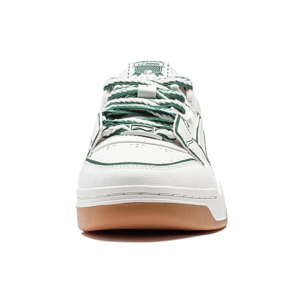 Li Ning Yuebai Wear resistant And Lightweight Low top Skateboard Shoes Women's White Green AGCS252-18