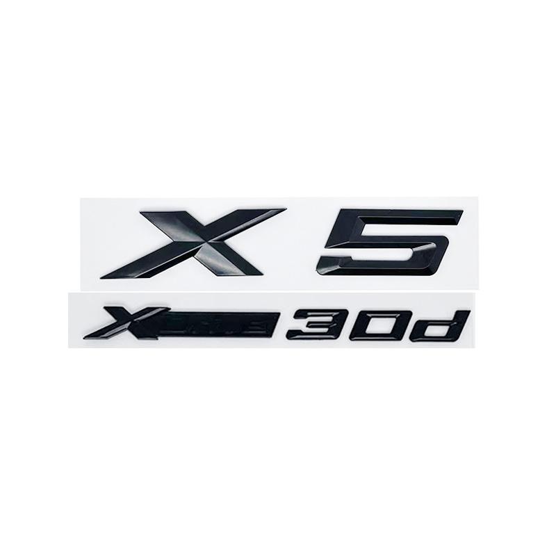 3D ABS Adhesive Black Letter Badges for Trunk Emblem suitable for BMW X5 E53 E70 F15 G05 models XDrive28i 30i d 35i 40i 48i 50i