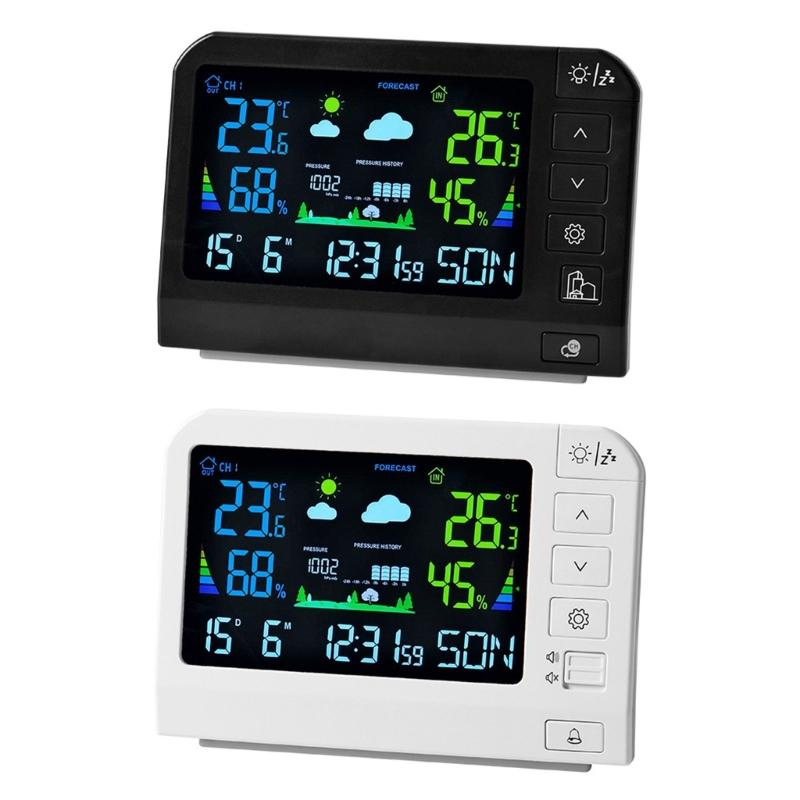 Wetterstationen Drahtlos Innen Außen, Heim Atomics Uhr Temperatur Luftfeuchtigkeit Barometer Innen Außen Thermometer
