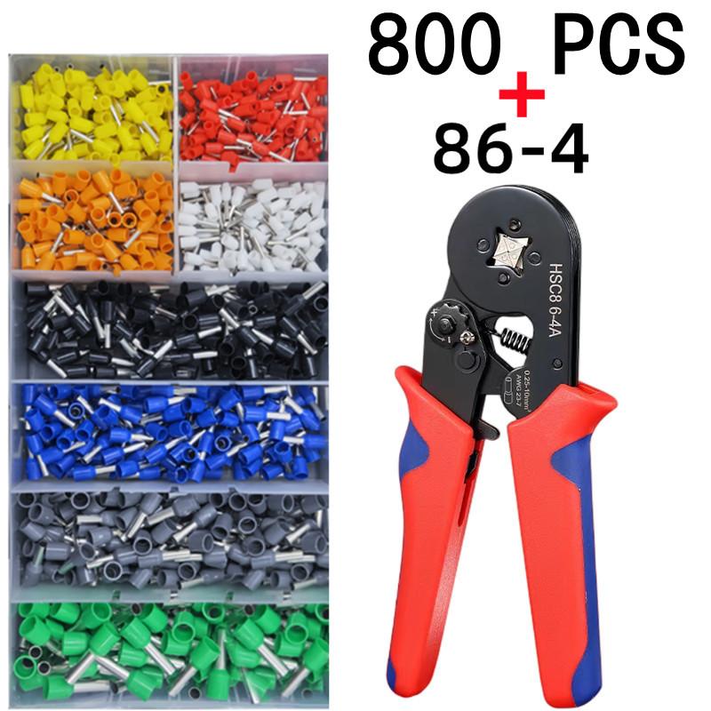 Tube Terminal Crimping Tools Ferrule Crimping Pliers HSC8 6-4 0.25-10mm² 23-7AWG 6-6 0.25-6mm² Electrician Clamp Sets Wire Tips