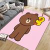 LINE FRIENDS Playful Square Area Rug, Non-Slip Floor Mat for Home Decor, Perfect Gift for LINE FRIENDS Fans.chl