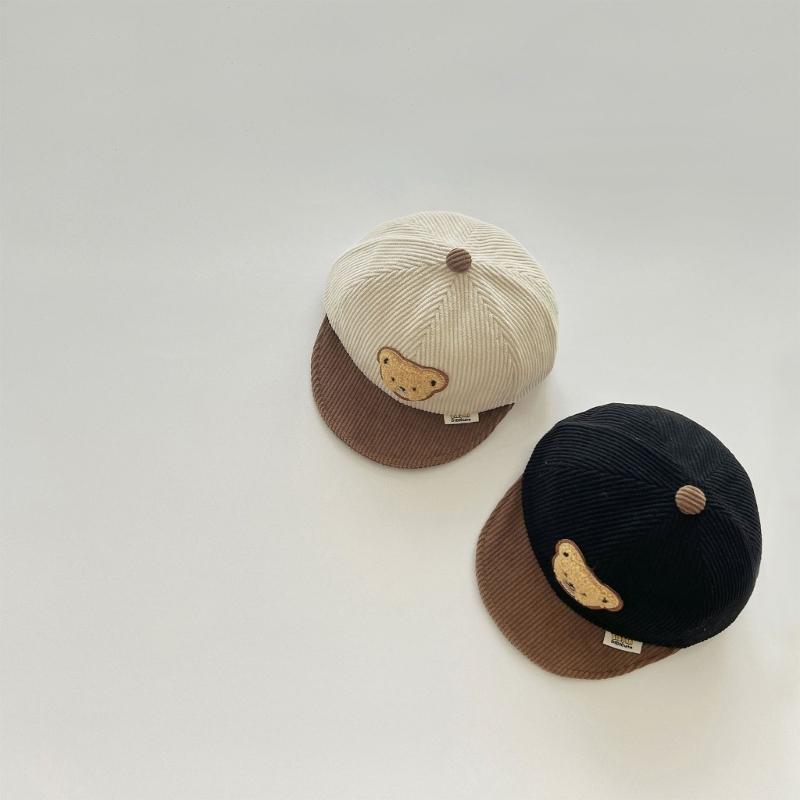 Kreslená kšiltovka Baseballová čepice Dětská kšiltovka Vyšívaná čepice s medvídkem Duck Tongue Cap Zimní dětská čepice Dětská sluneční čepice