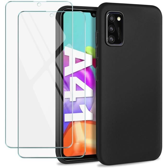 Coque et Protecteur d'écran - Gnews - Samsung A41 - 2 Pack - Silicone TPU - Verre Trempé