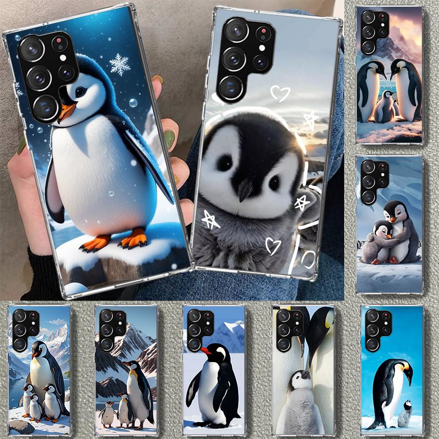 Penguins Love At The North Pole Phone Case Cover for Samsung Galaxy S26 S25 Edge S24 S23 Ultra S22 Plus S21 FE S20 + Art Customi