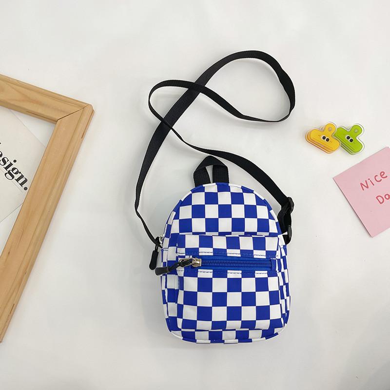 Adorable Children's Sling Bag In Fashionable Plaid Design Perfect For Toddlers