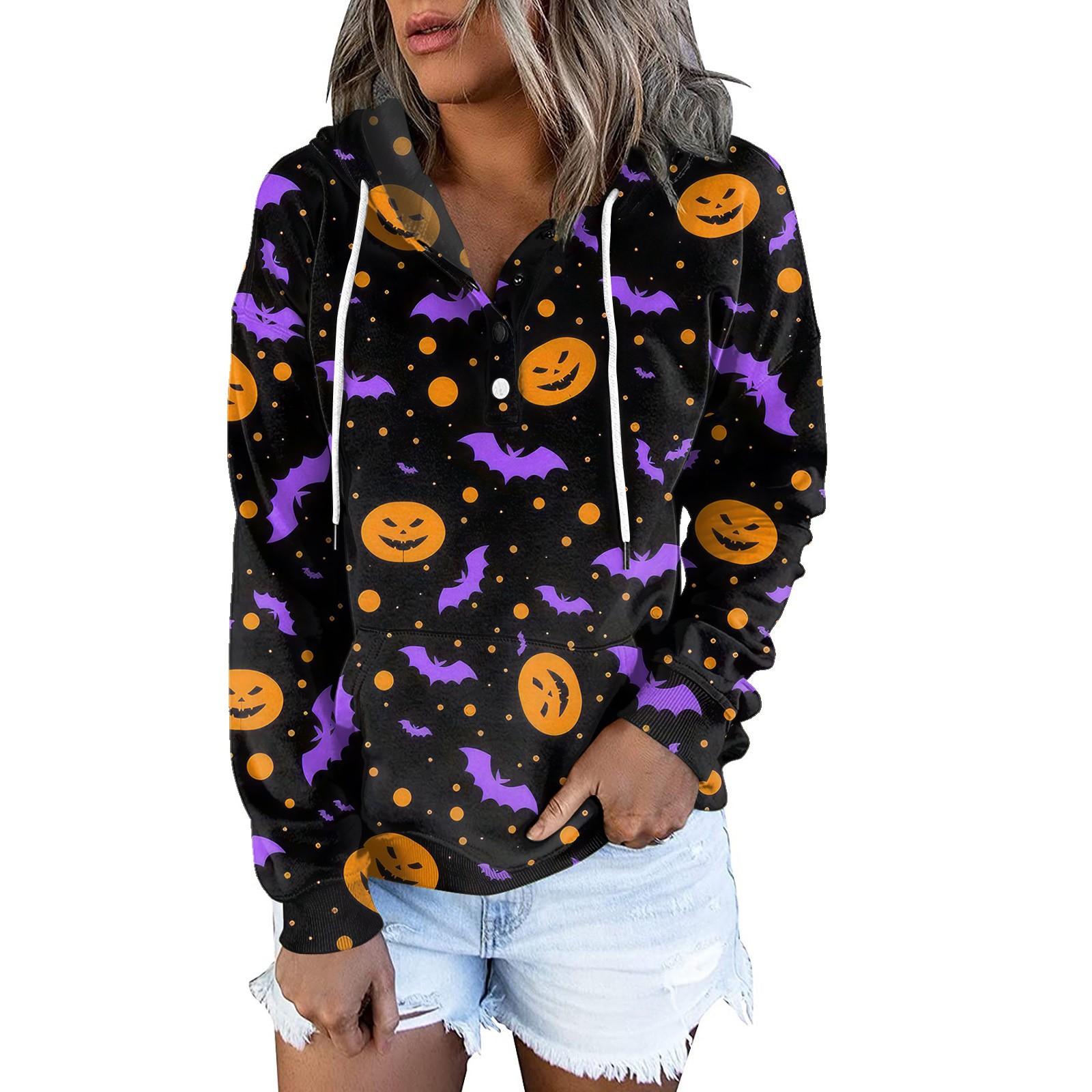 

Жіночі толстовки з коміром із ґудзиком і застібками, пуловери, світшоти, повсякденні сорочки з довгими рукавами M фіолетовий