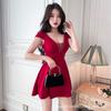 Nightclub Women's Clothing Sexy Low-cut Babes Dress Short Skirt Spa Temperament Foot Bath Foot Therapy Technician Work Clothes