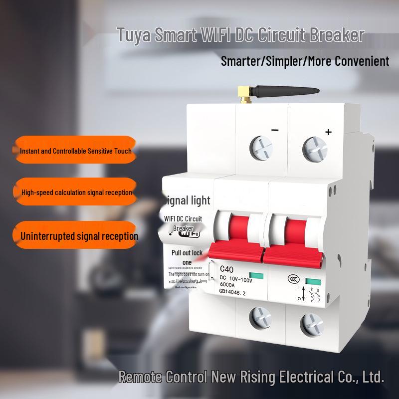 Smart WiFi DC Circuit Breaker: Tuya Wireless Remote Power Controller App