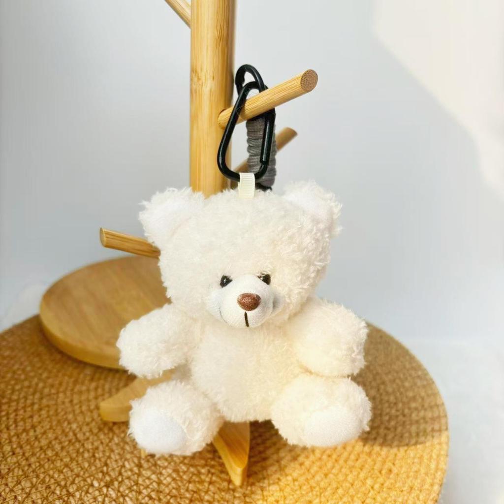 Wearable Teddy Bear Keychain Pendant – Plush Toy Gift for Graduation Season with Logo Print