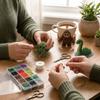 Handmade DIY Animal Bead Embroidery Kit Colorful Beadwork Art Craft Set For Kids