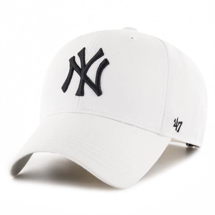 Casquette Ajustable MLB BASIC New York Yankees - 47 Brand - Blanc - Homme - Printemps / Été