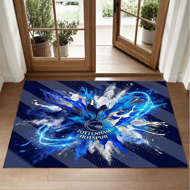 Tottenham Hotspur Design Crystal Velvet Rug Soft Decorative Mat for Bedroom Entrance