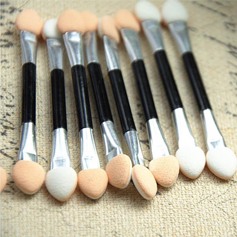 12Pcs Two Head Eyeshadow Applicator For Females Design Professional Portable Soft Sponge Double Ended Nail Powder Brushes C4P6