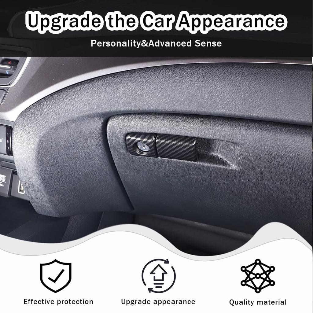 Co-Pilot Glove Box Handle Switch Cover Trim for Honda Pilot 2016-2022/ Honda Ridgeline 2017-2023/ Honda Passport 2019-2023 Interior Decorative