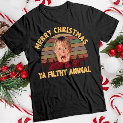Allein zu Hause Weihnachten T-Shirt Lustig Hässlich Herren und Damen T-Shirt #MC