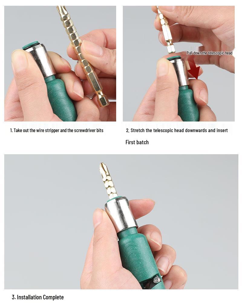 Electrician's Lightweight Portable Wire Stripper Drill for Fast Cable Peeling