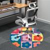 1PC Floral Pattern Office Round Area Rug, Mat Suitable For Office, Under Office Chairs Bedroom Living Room Home Decor, Room Deco