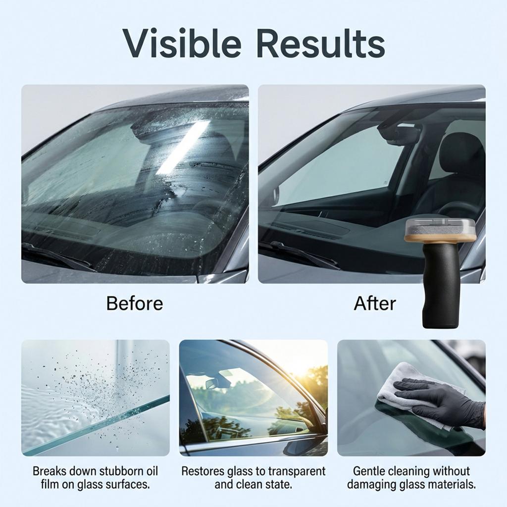 Car Glass Oil Film Remover Glass Polishing Compound Windshield Cleaner Windshield Window Cleaner