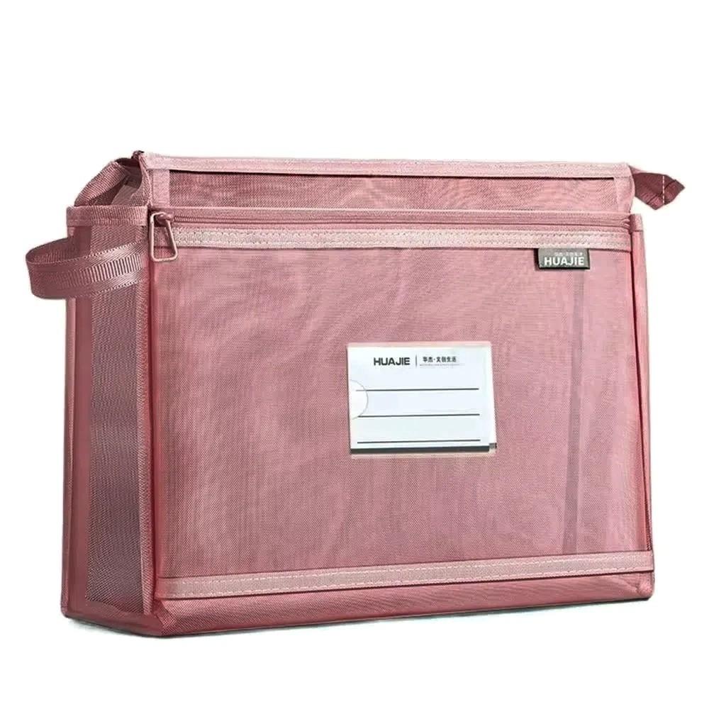 Zipper Test Paper Storage Bag Morandi Color Stationery Organizer Pouch File Folder Bag  Students