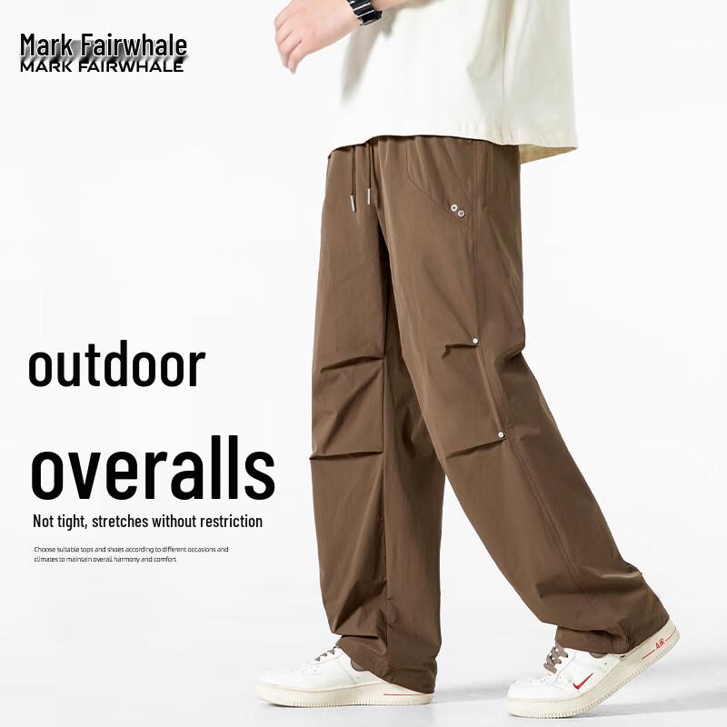 Mark Fairwhale Men's Adjustable Cuff Straight-Fit Cargo Pants